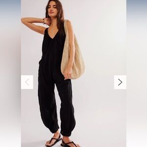 Free People Dream Free Harem One-Piece Black Small NWT